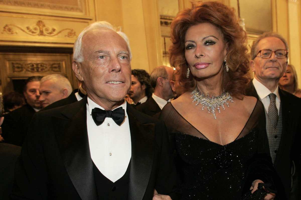 giorgio armani e sophia loren